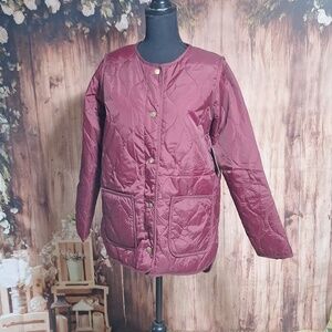 NWT St John's Bay PS deep ruby all weather coat